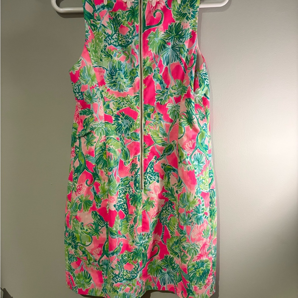 Lilly Pulitzer Pink and Green Tropical Mini Dress - Picture 3 of 6
